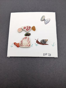 Sea pottery dog and snail