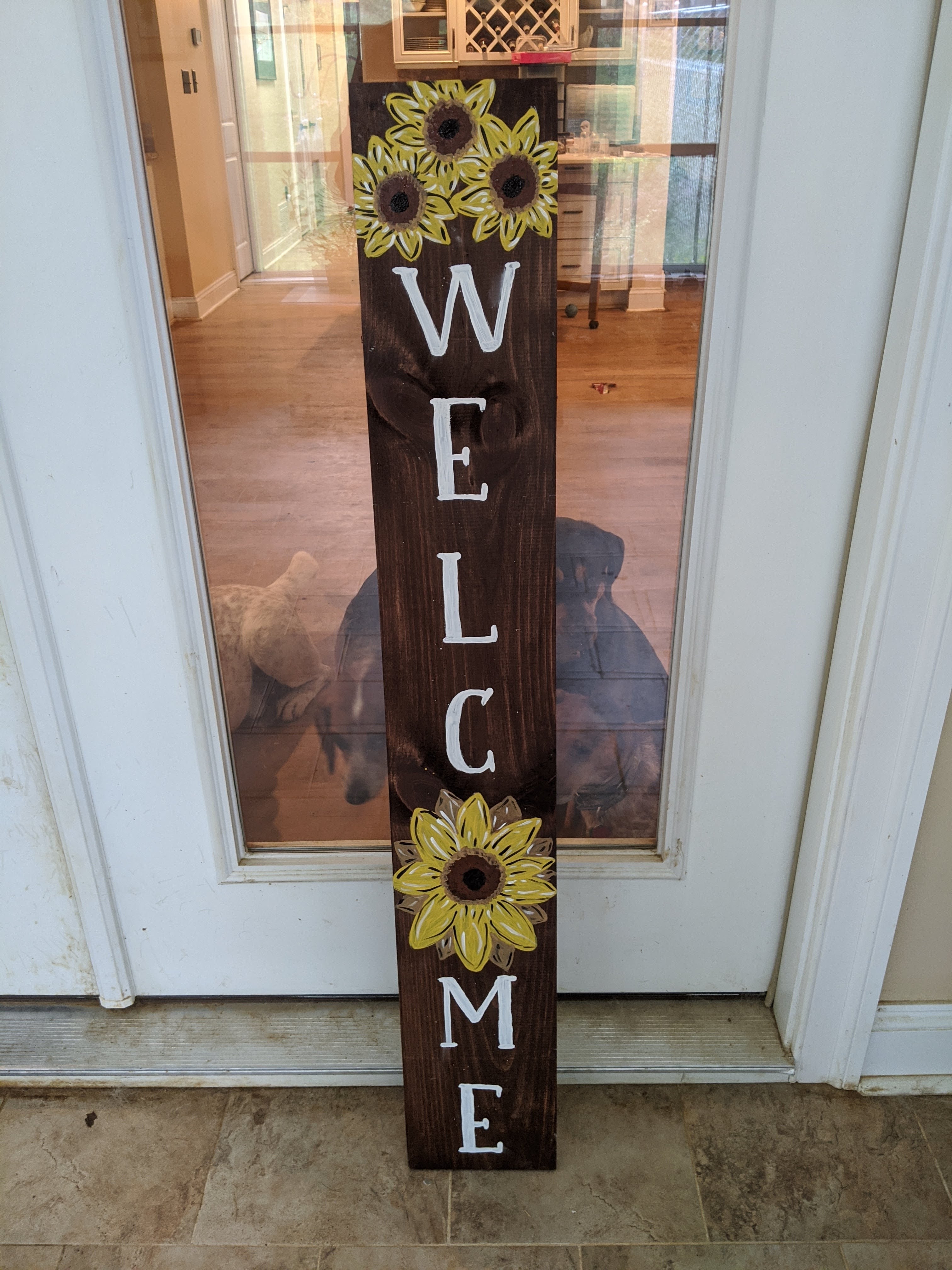 Sunflowers Welcome sign