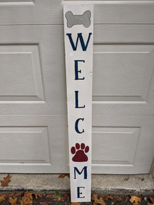 Paw Print Welcome sign