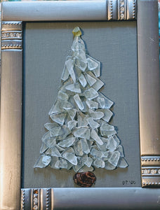 White Seaglass Christmas Tree